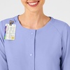 Wink W123 Women’s Crew Neck Warm Up Jacket(Ceil Blue)