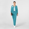 Wink W123 Women’s Crew Neck Warm Up Jacket(Teal Blue)