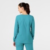Wink W123 Women’s Crew Neck Warm Up Jacket(Teal Blue)
