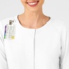 Wink W123 Women’s Crew Neck Warm Up Jacket(White)