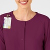 Wink W123 Women’s Crew Neck Warm Up Jacket(Wine)