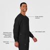 WonderWink Unisex Adult Unisex Snap Front Jacket(Black)
