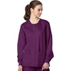 WonderWink Unisex Adult Unisex Snap Front Jacket(Eggplant)