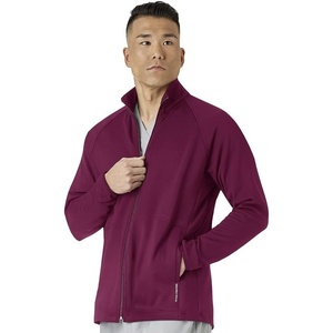 WINK Layers Men’s Fleece Full Zip Jacket(Wine)