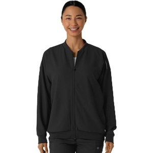 WINK Layers Women’s Bomber Scrub Jacket(Black)