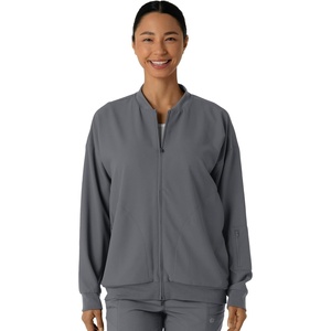 WINK Layers Women’s Bomber Scrub Jacket(Pewter)