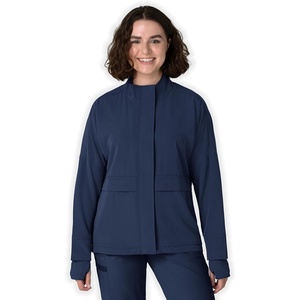 WINK Layers Women’s Germs Happen Packable Scrub Jacket(Navy)