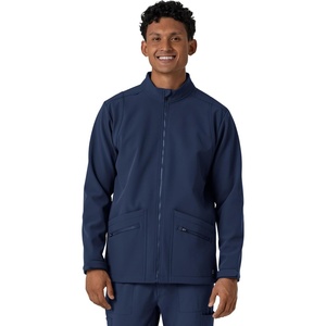 WINK Men’s Men’s Soft Shell Scrub Jacket(Navy)
