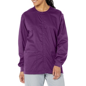 WonderWink Unisex Adult Unisex Snap Front Jacket(Eggplant)