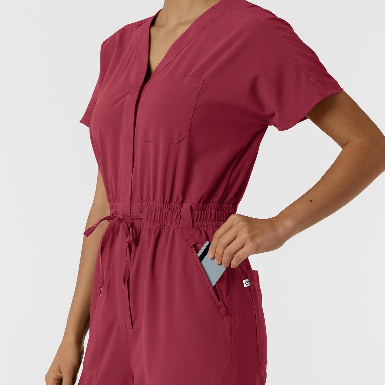 image:imageWINK RENEW Womens Cargo Jogger Scrub JumpsuitRuby