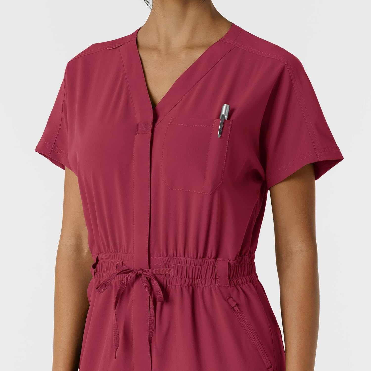 image:imageWINK RENEW Womens Cargo Jogger Scrub JumpsuitRuby