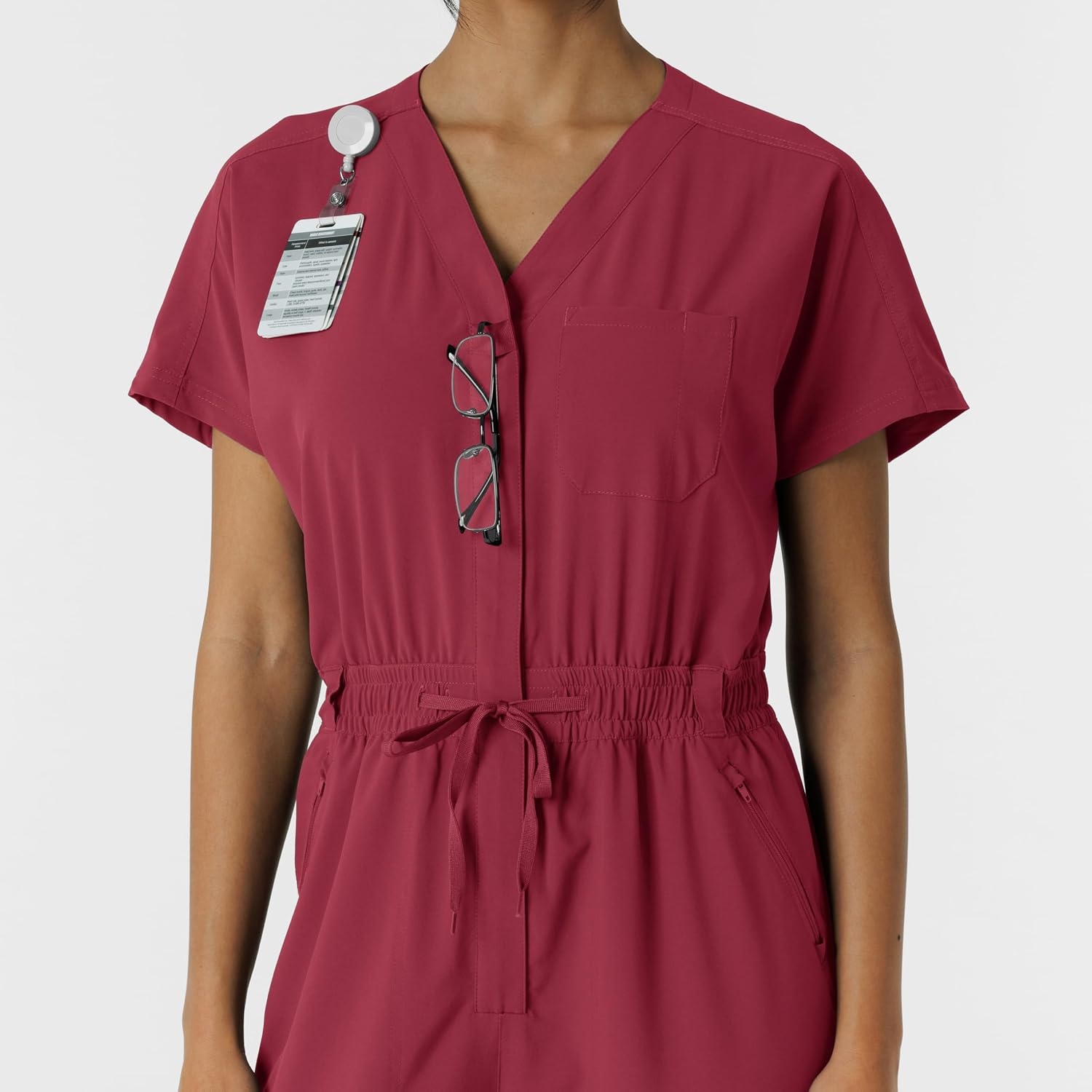 image:imageWINK RENEW Womens Cargo Jogger Scrub JumpsuitRuby