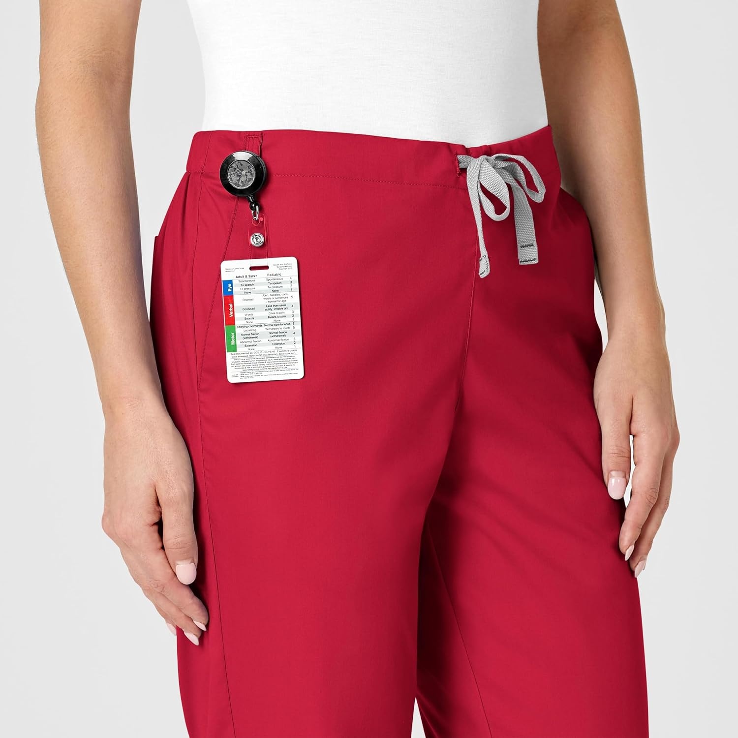 image:imageWink Boundless Womens Flare Leg Scrub PantRed