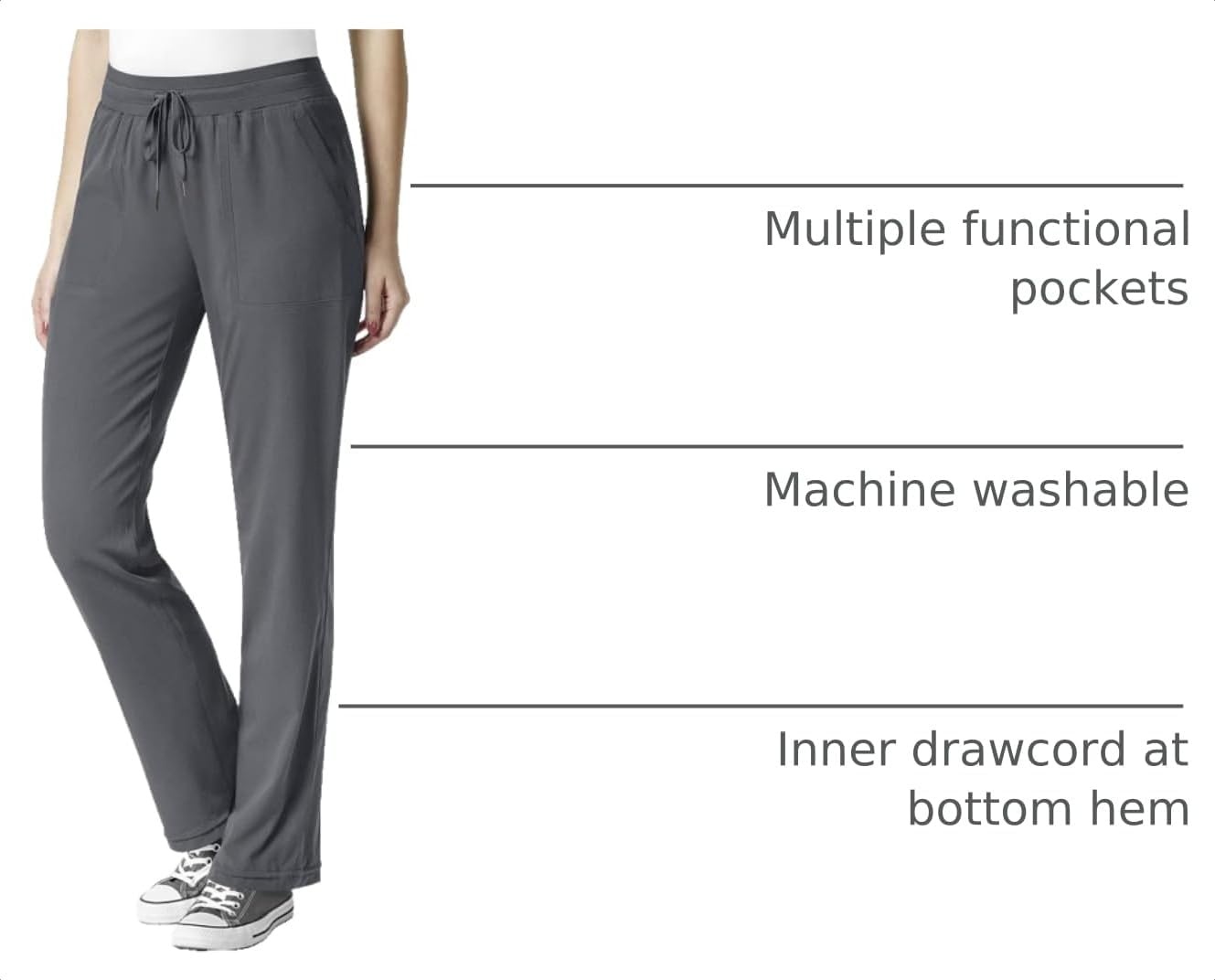 image:imageWink Womens Flex Utility Cargo PantPewter