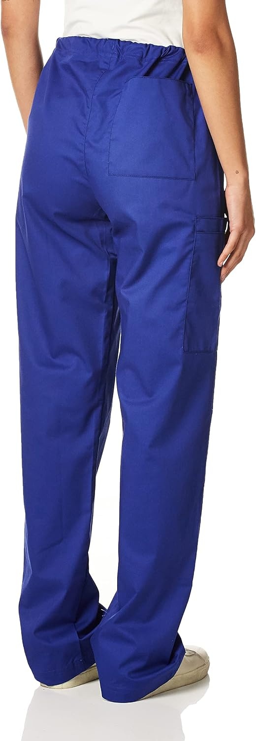 image:imageWink WonderWORK Unisex Drawstring Cargo Scrub PantGalaxy Blue