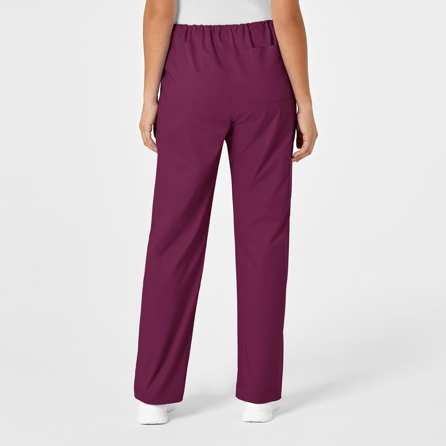 image:imageWink WonderWORK Unisex Drawstring Cargo Scrub PantWine