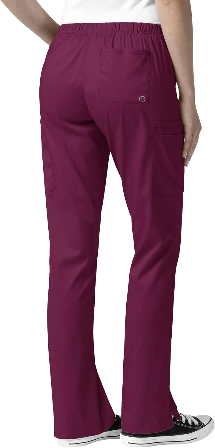 image:imageWonderWink Womens Womens Moderate Flare Leg Cargo Scrub PantCaribbean