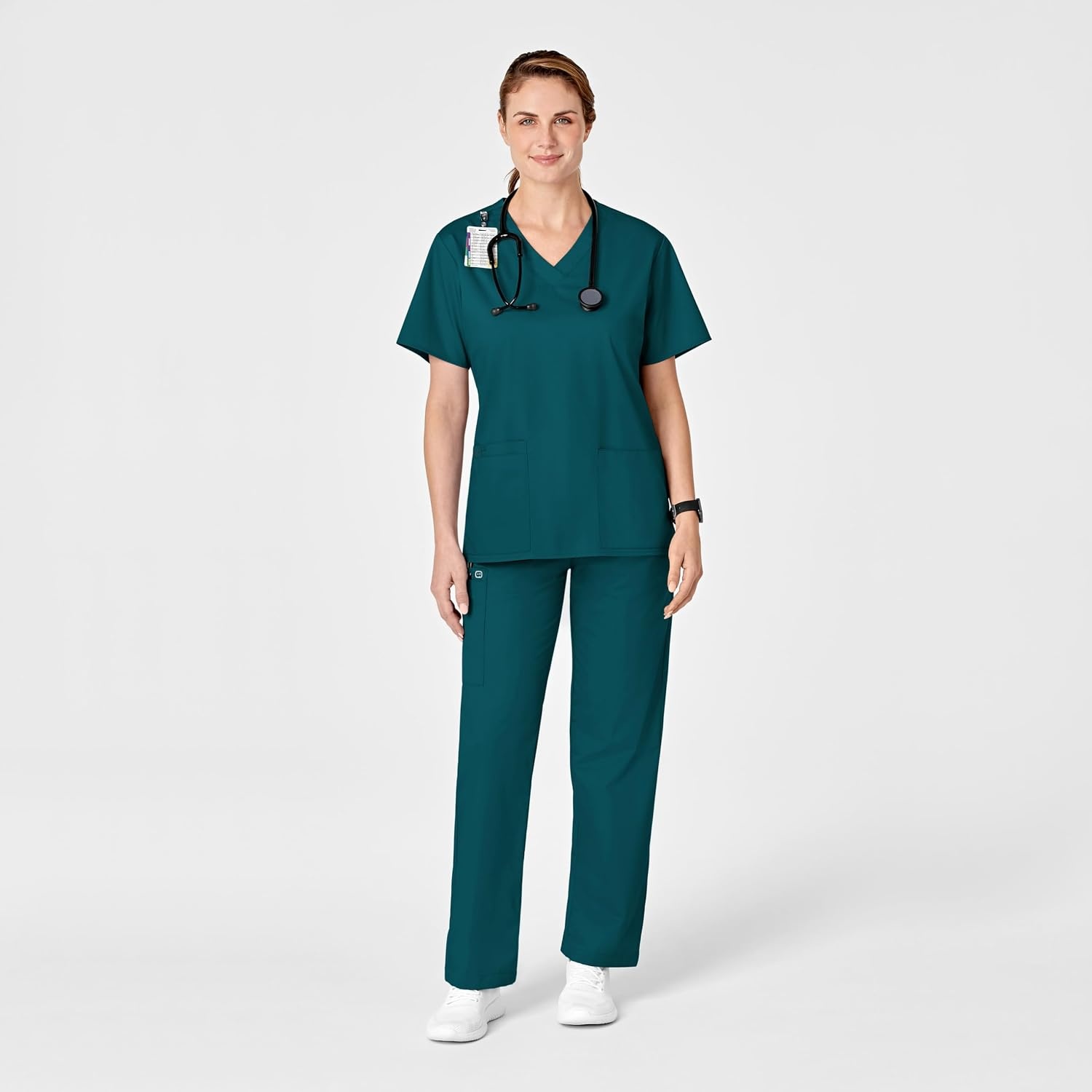 image:imageWonderwork Womens Pullon Cargo Scrub PantCaribbean Blue