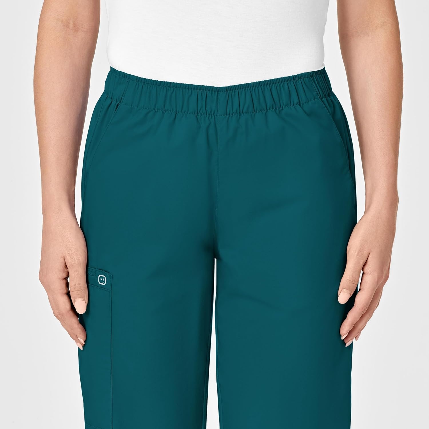 image:imageWonderwork Womens Pullon Cargo Scrub PantCaribbean Blue