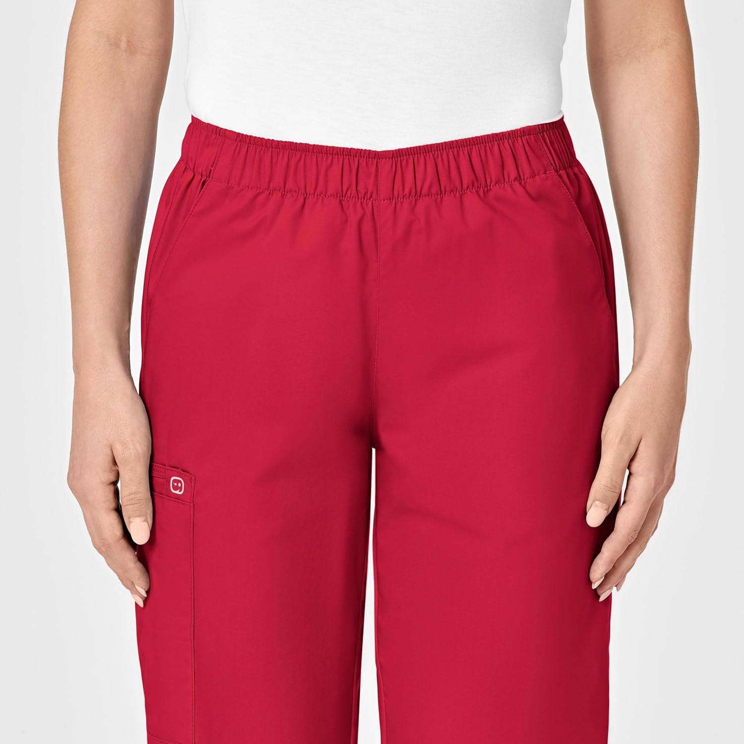 image:imageWonderwork Womens Pullon Cargo Scrub PantRed