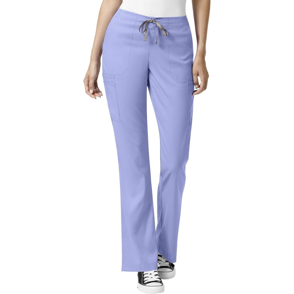 image:imageWINK PRO Womens Moderate Flare Leg Cargo Scrub Pant Ceil Blue 3XL PET