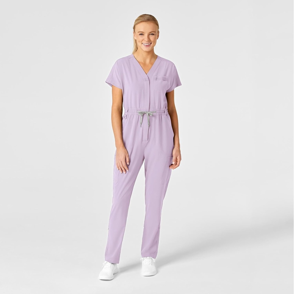 image:imageWINK RENEW Womens Cargo Jogger Scrub JumpsuitPastel Lilac