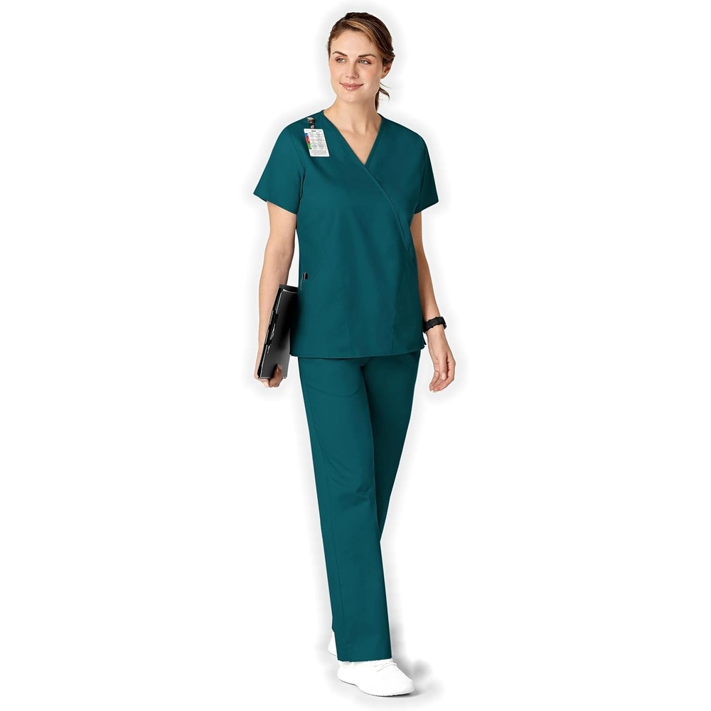 image:imageWink Boundless Womens Flare Leg Scrub PantCaribbean Blue