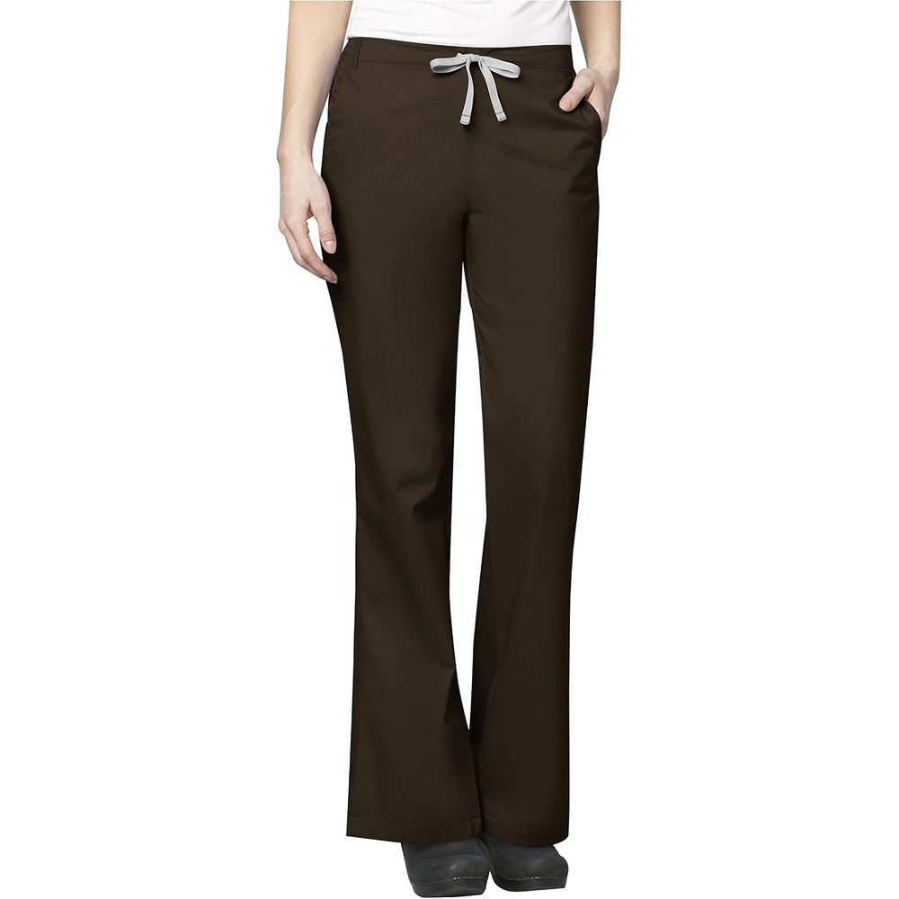 image:imageWink Boundless Womens Flare Leg Scrub PantChocolate