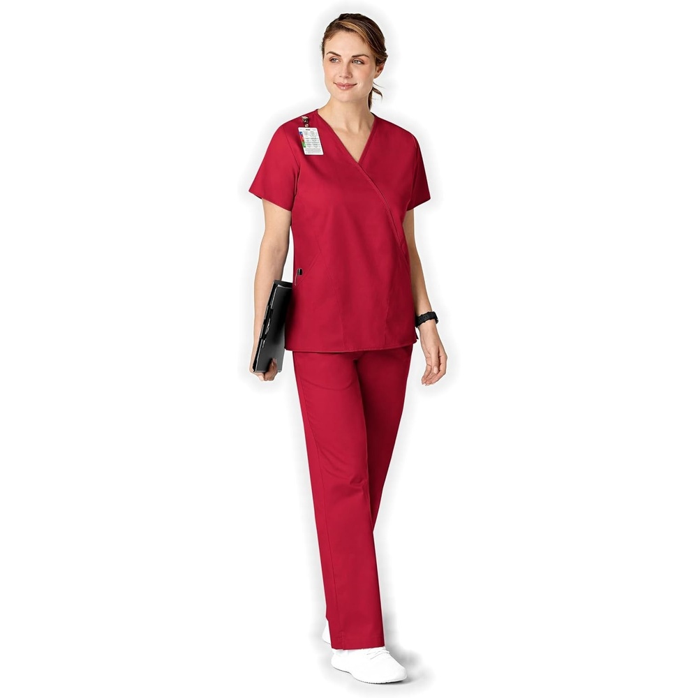 image:imageWink Boundless Womens Flare Leg Scrub PantRed