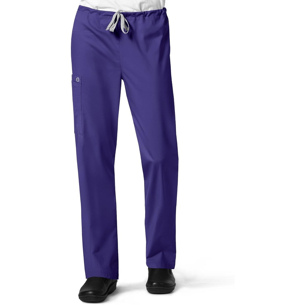 image:imageWink WonderWORK Unisex Drawstring Cargo Scrub PantGrape
