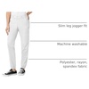 WINK PRO Women’s Slim Cargo Jogger Scrub Pant, White, 5XL