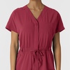 WINK RENEW Women’s Cargo Jogger Scrub Jumpsuit(Ruby)