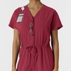 WINK RENEW Women’s Cargo Jogger Scrub Jumpsuit(Ruby)