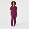 Wink WonderWORK Unisex Drawstring Cargo Scrub Pant(Wine)