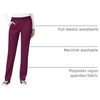 WonderWink Women’s PRO Knit Waist Cargo Pant, Wine, XS P