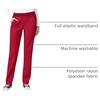 WonderWink Women’s Women’s Knit Waist Cargo Scrub Pant(Red)