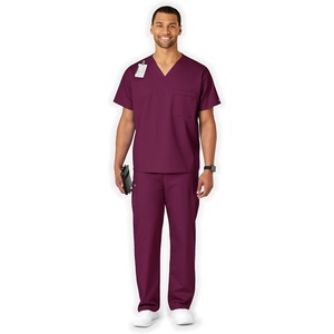 Wink WonderWORK Unisex Drawstring Cargo Scrub Pant(Wine)