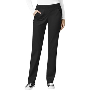 WonderWink Women’s Women’s Knit Waist Cargo Scrub Pant(Black)