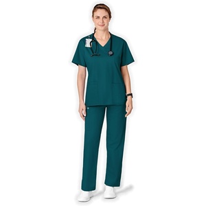 Wonderwork Women’s Pull-on Cargo Scrub Pant(Caribbean Blue)