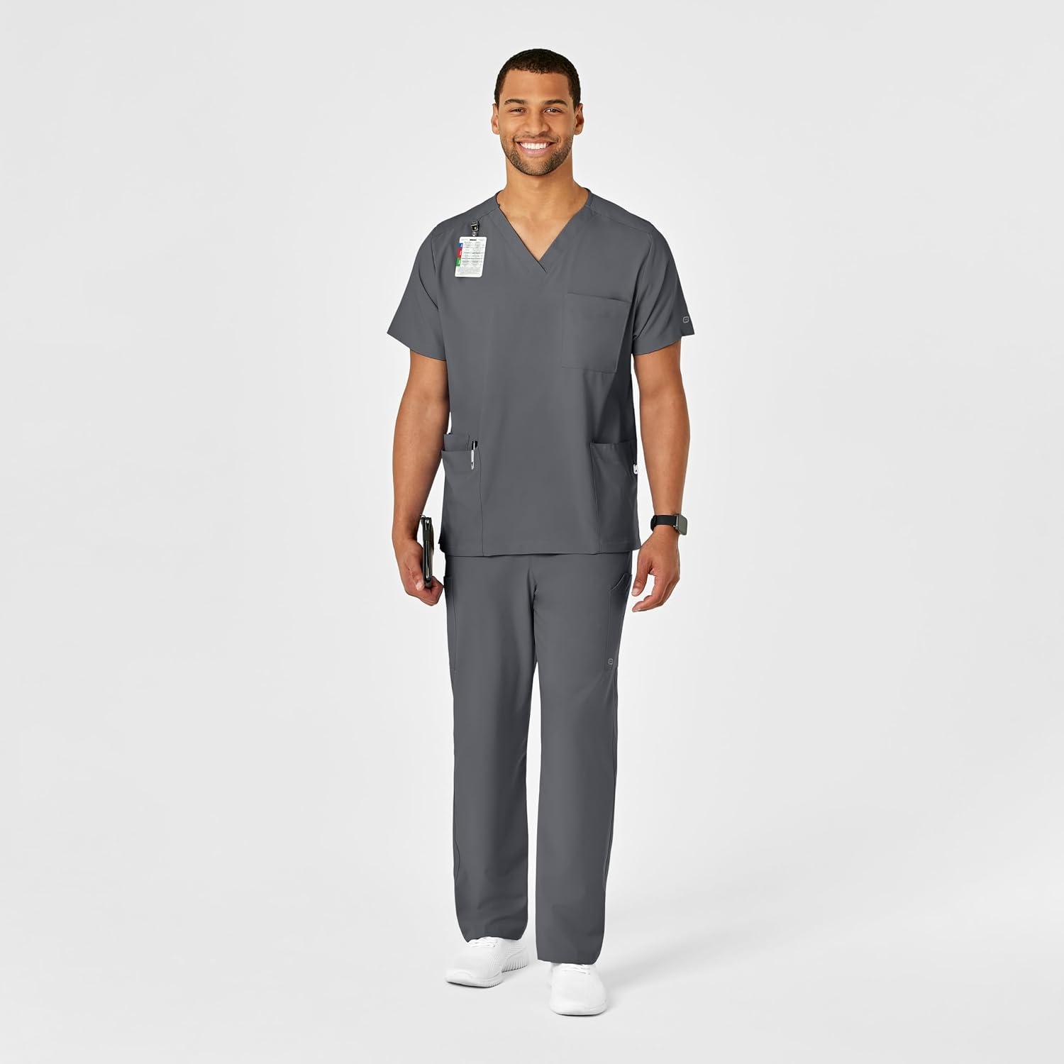 image:imageWink W123 Unisex MultiCargo Scrub PantPewter