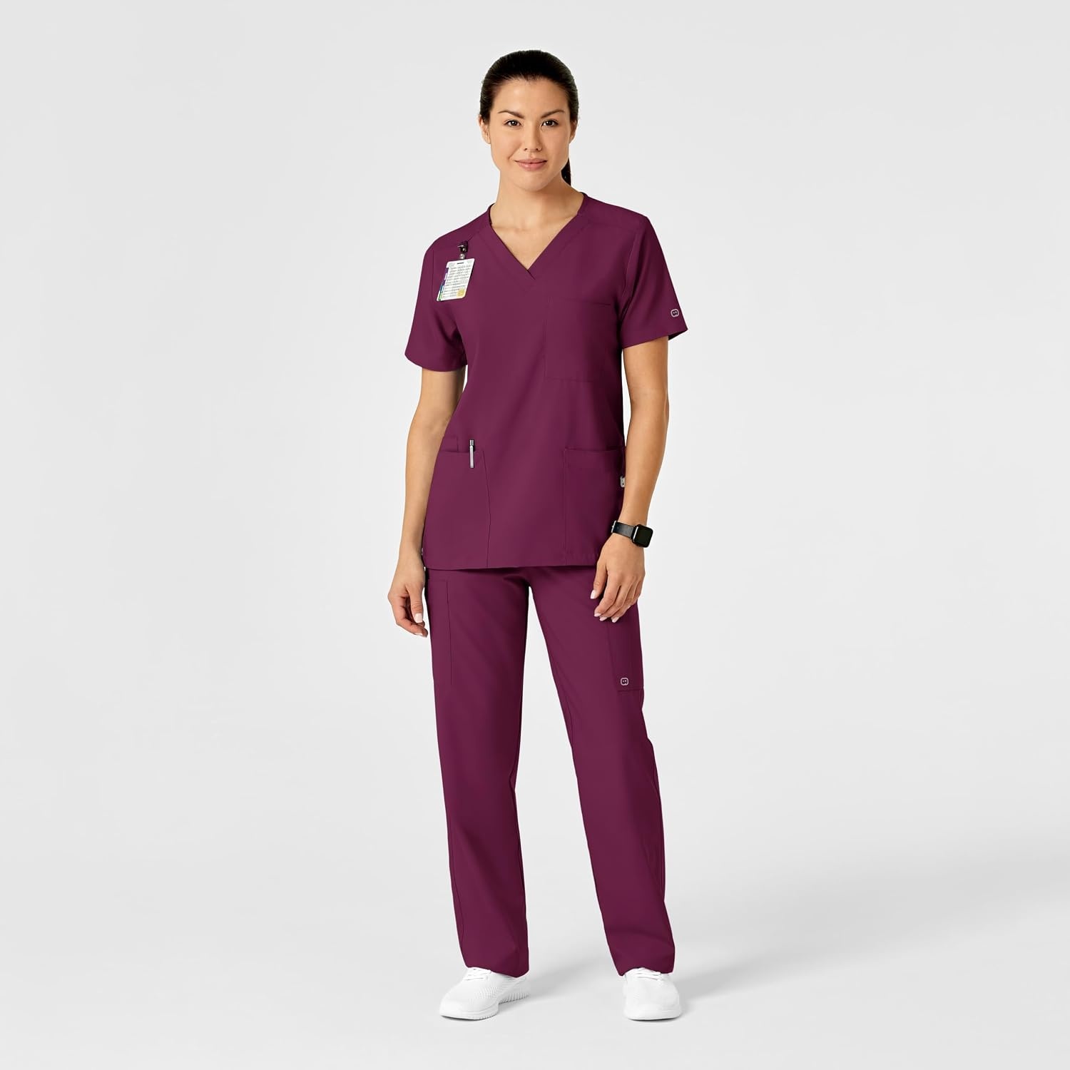 image:imageWink W123 Unisex MultiCargo Scrub PantWine
