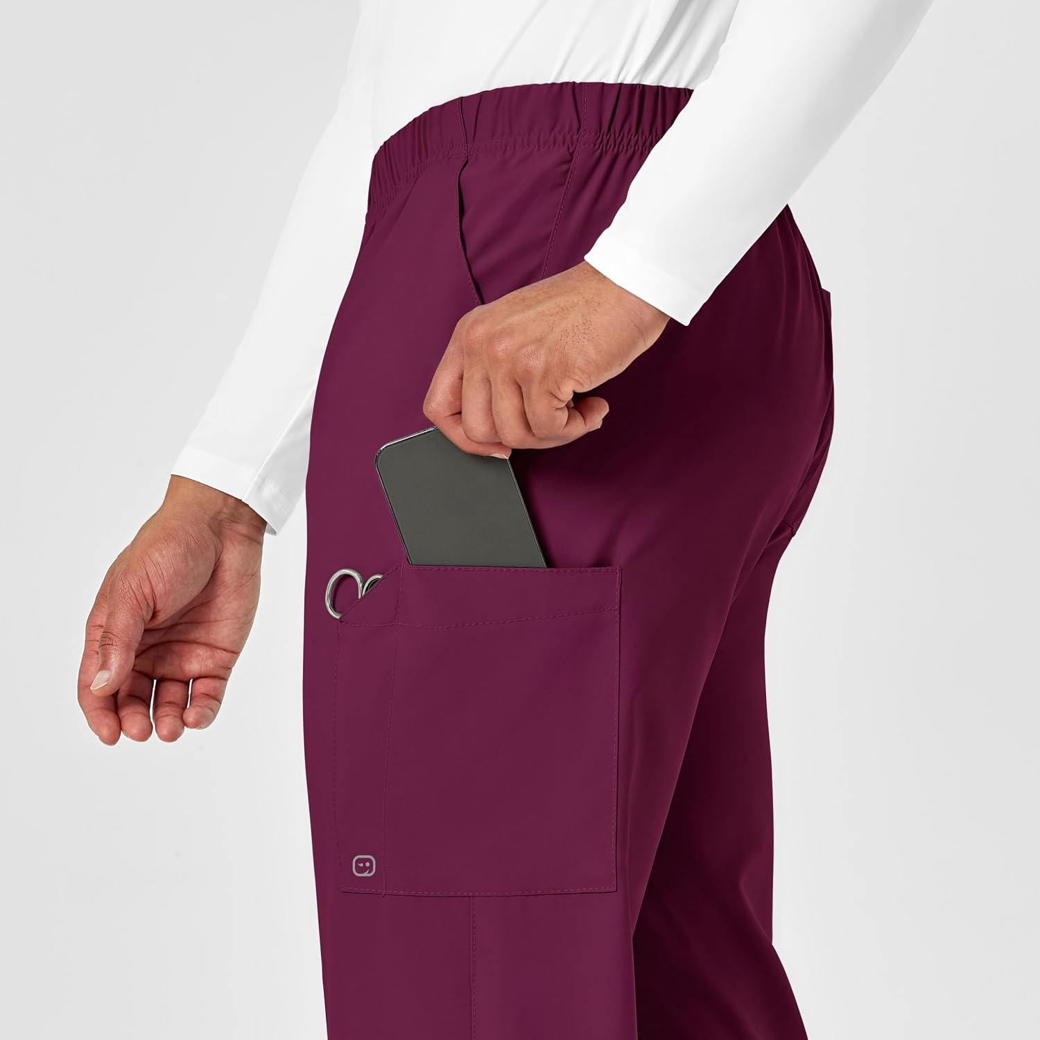 image:imageWink W123 Unisex MultiCargo Scrub PantWine