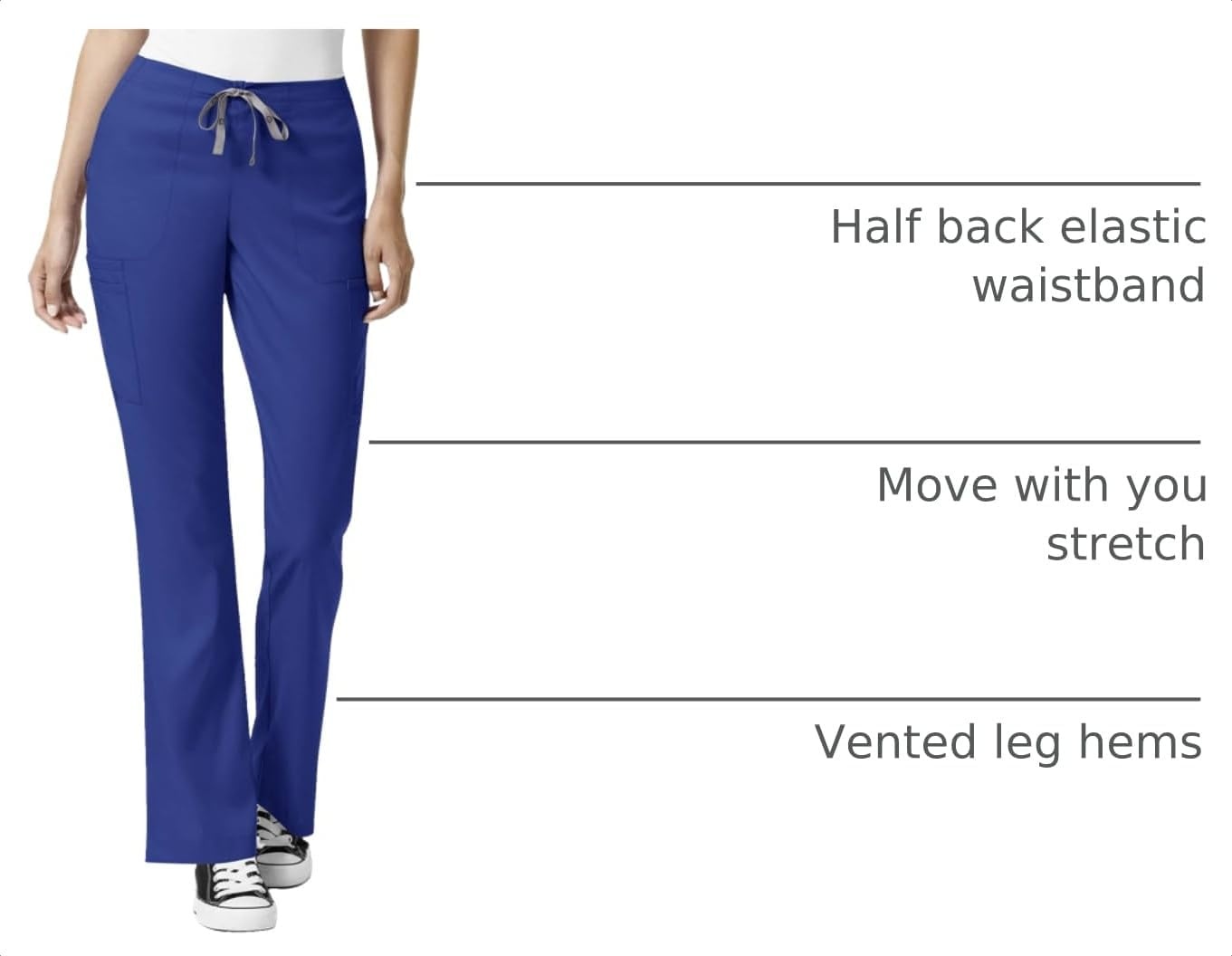 image:imageWink Womens Moderate Flare Cargo PantGalaxy Blue