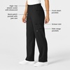 Wink W123 Unisex Multi-Cargo Scrub Pant(Black)