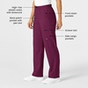 Wink W123 Unisex Multi-Cargo Scrub Pant(Wine)