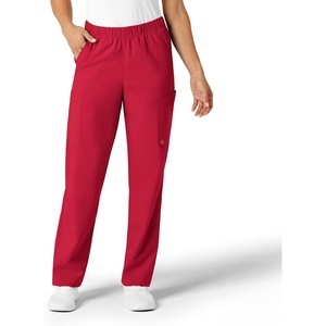 Wink W123 Unisex Multi-Cargo Scrub Pant(Red)