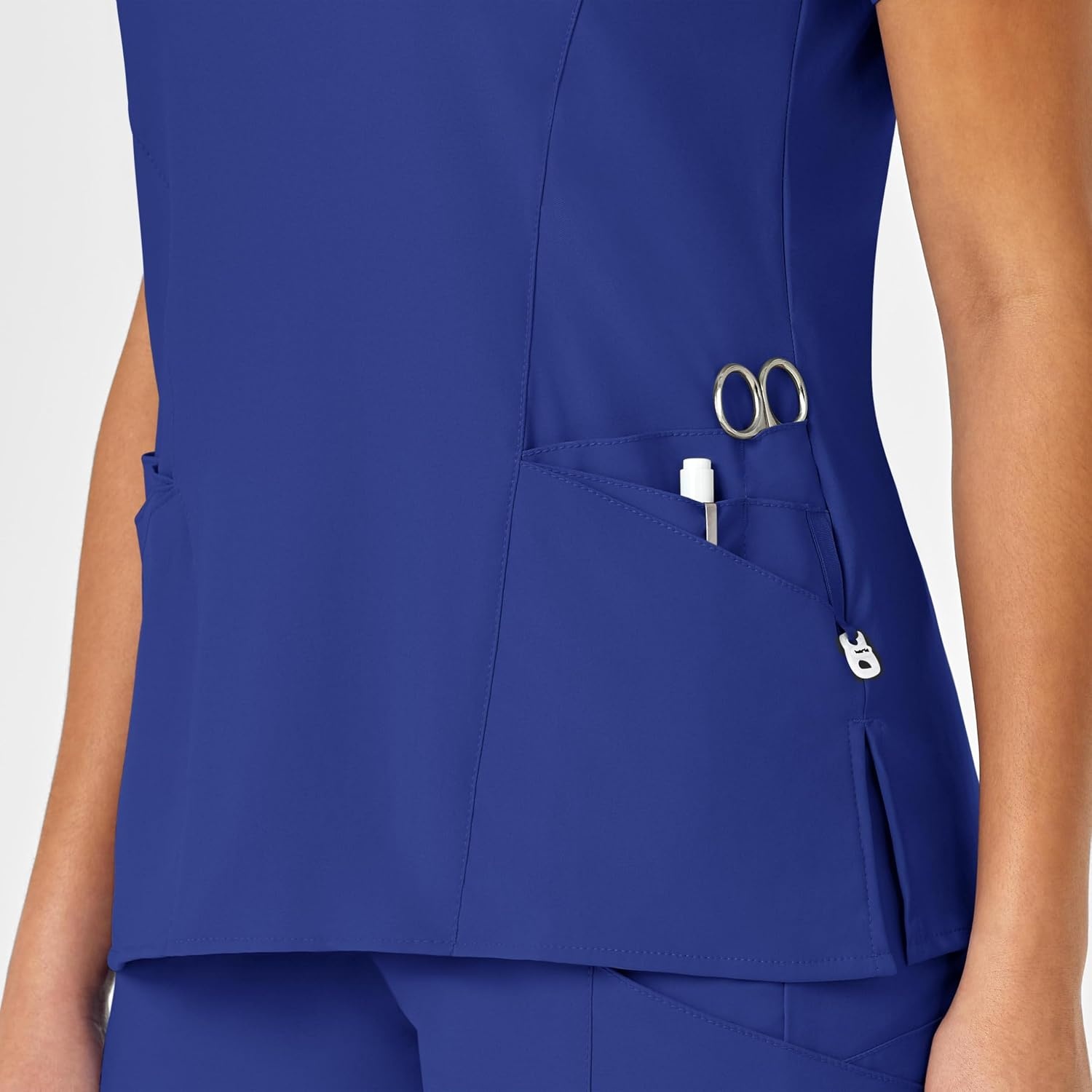 image:imageWINK Renew Womens Mock Wrap Scrub TopGalaxy Blue