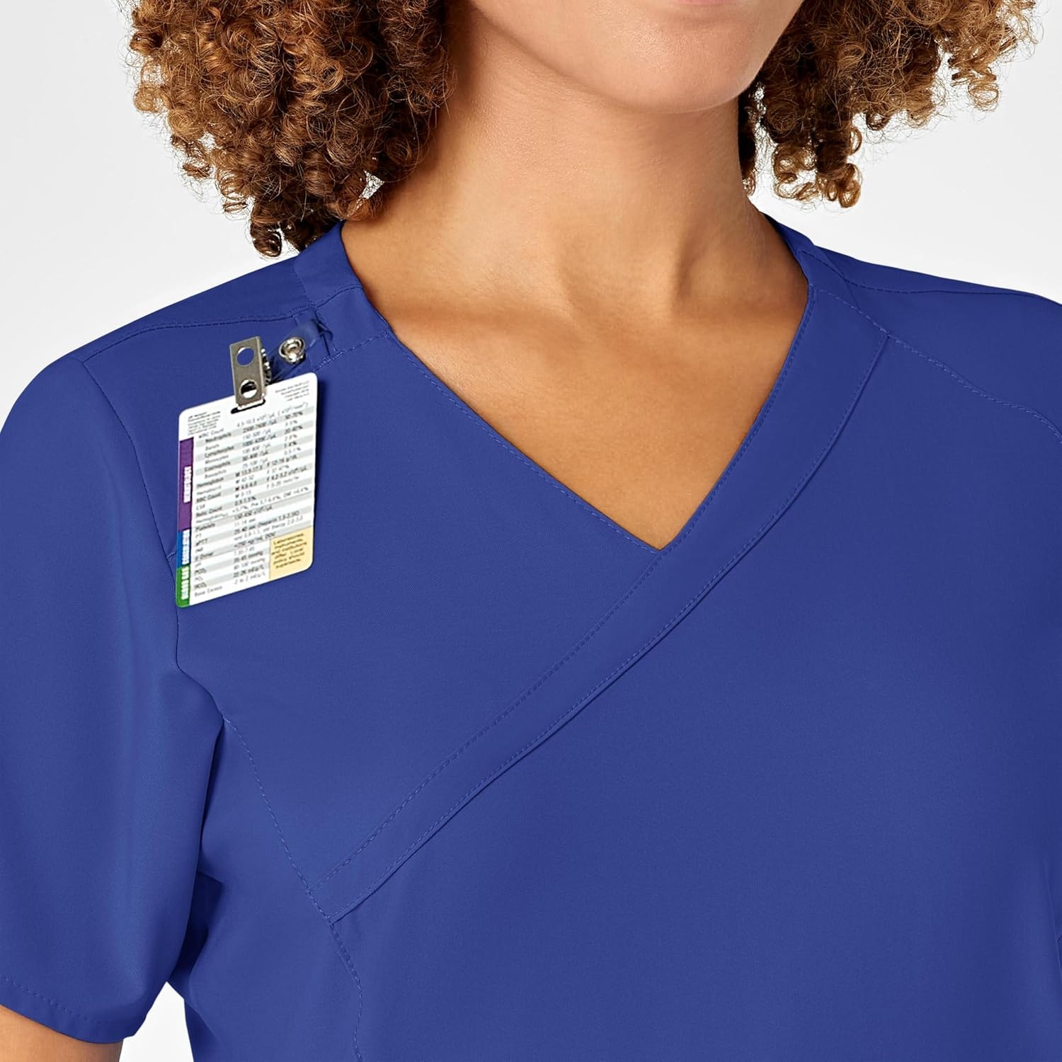 image:imageWINK Renew Womens Mock Wrap Scrub TopGalaxy Blue