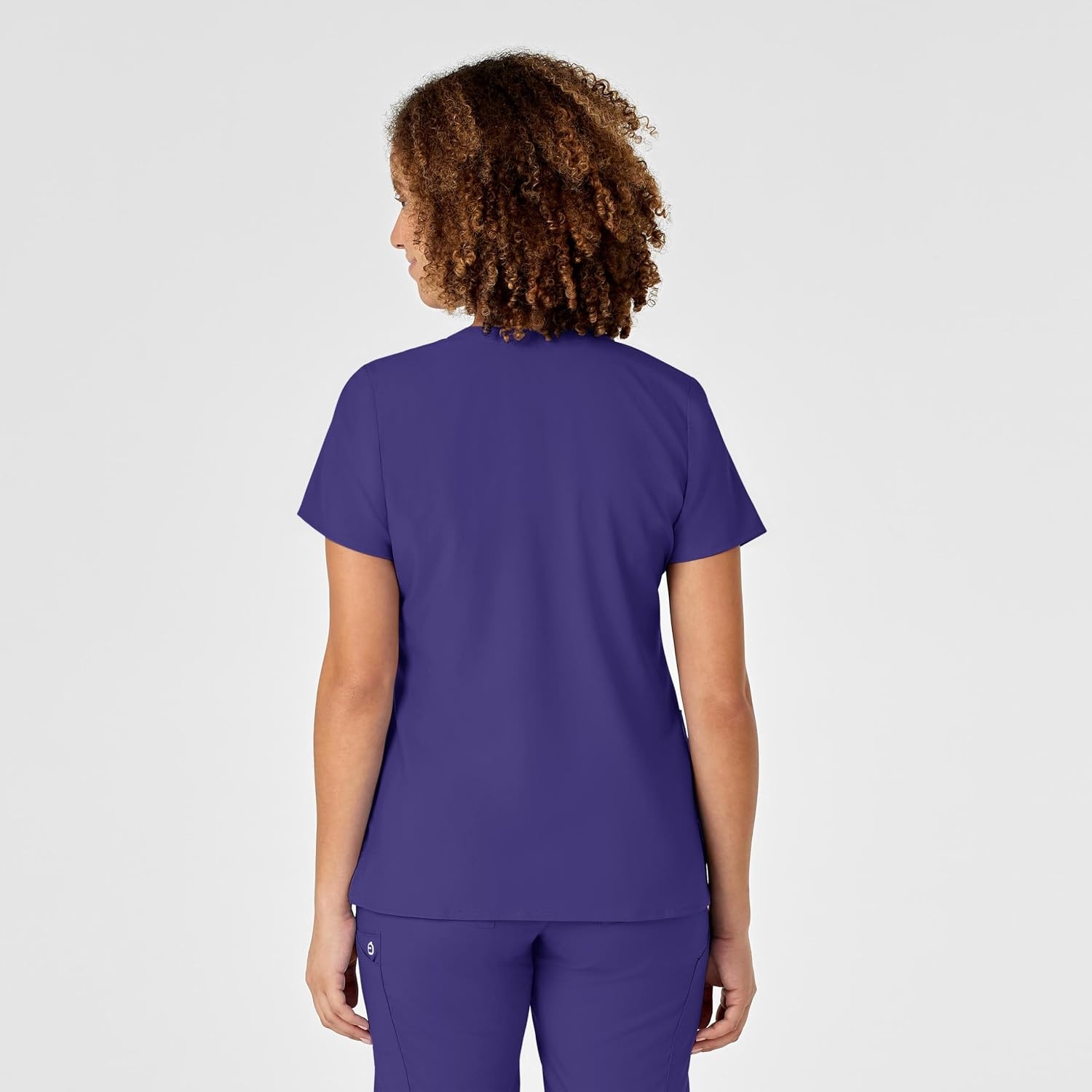 image:imageWINK Renew Womens Mock Wrap Scrub TopGrape
