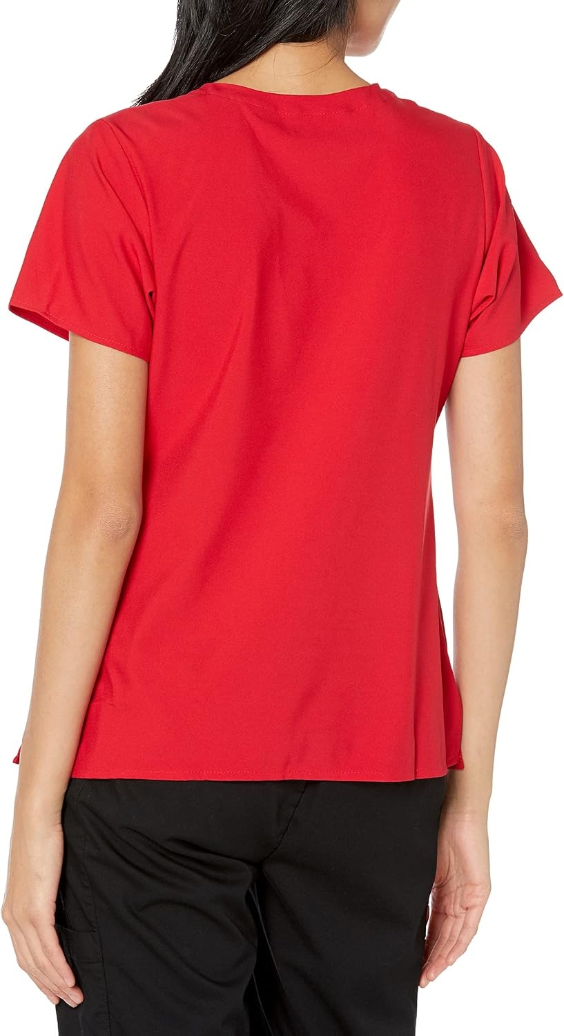 image:imageWINK Renew Womens Mock Wrap Scrub TopRed